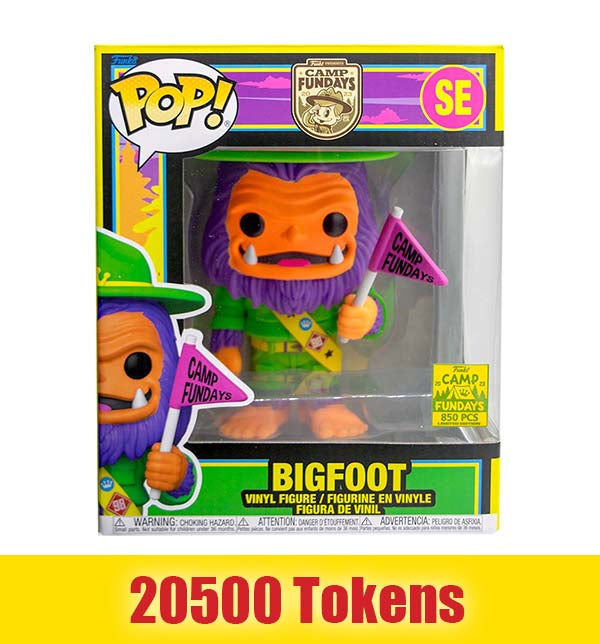 Prize: Bigfoot (w/ Pink Flag, Black Light, 6-inch) SE - 2023 Camp Fundays Exclusive /850 Pieces