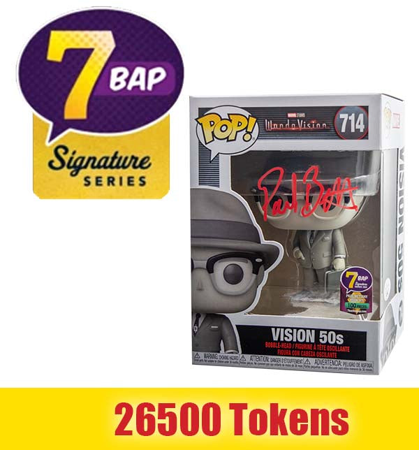 Prize: Signature Series Paul Bettany Signed Pop - Vision 50's