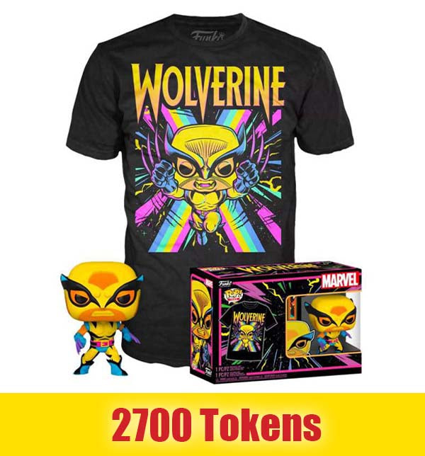 Prize: Wolverine (Blacklight) Pop & Tee Bundle *Sealed*