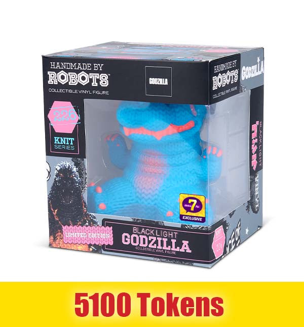 Prize: Handmade By Robots Vinyl - Blacklight Godzilla (Limited Edition) - 7BAP Exclusive