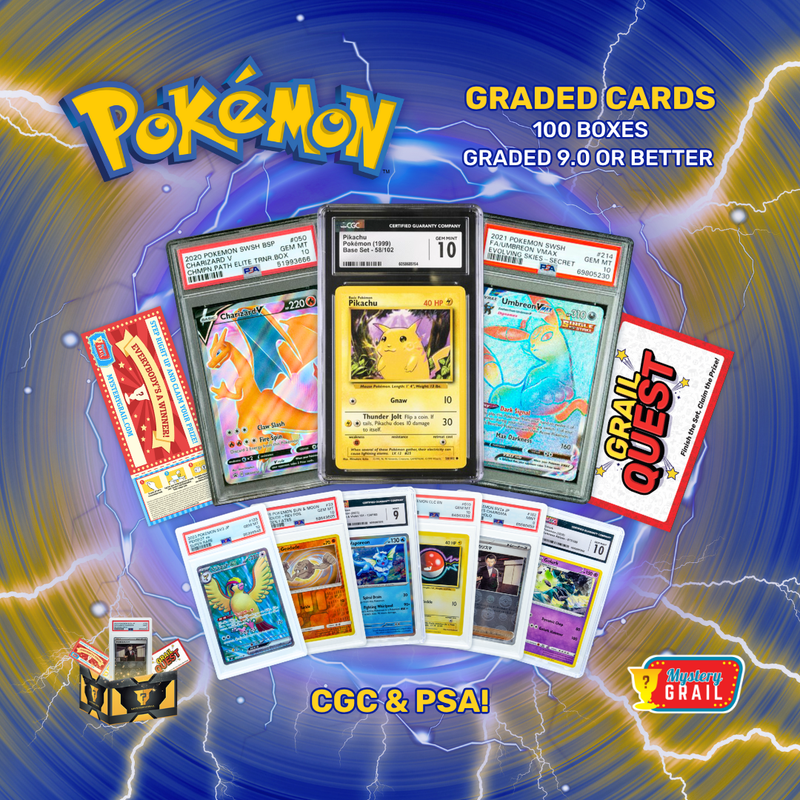 Pokemon Graded Cards (9.0 or Higher) - Mystery Grail