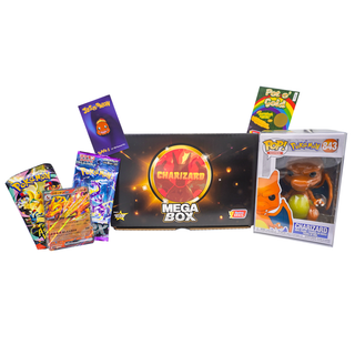 Charizard Mega Box - Funko Pop, Booster Packs, Enamel Pin & Bonus Items