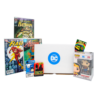 DC Mega Box - Funko Pop, Packs, Comics, Enamel Pin & Bonus Items