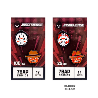 Jasonverse Freddy vs Jason Enamel Pins LE 125 - **Shot at Bloody Chase**