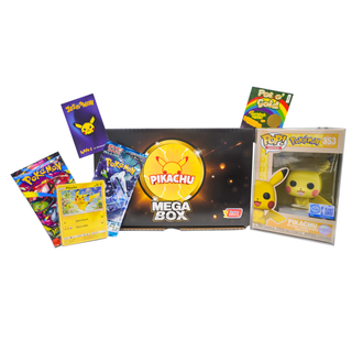 Pikachu Mega Box - Funko Pop, Booster Packs, Enamel Pin & Bonus Items