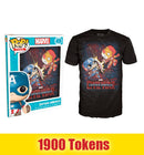 Prize: Funko Pop Tees Marvel Captain America (Civil War)