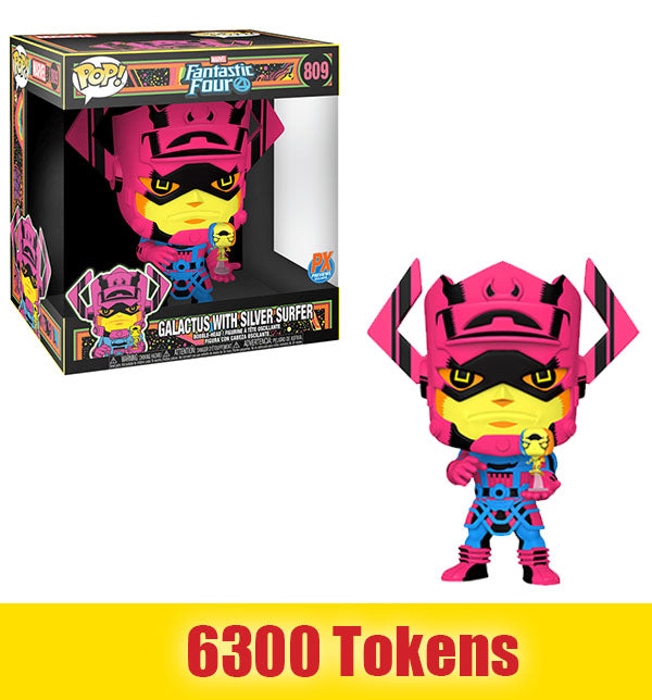 Prize: Galactus w/Silver Surfer (10-Inch, Blacklight, Fantastic Four) 809 - Previews Exclusive